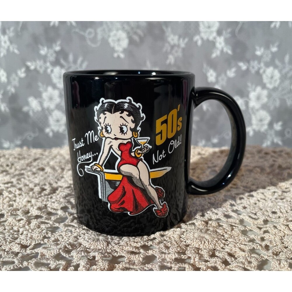 Vintage Betty Boop Mug "Trust Me Honey 50's Not Old" 50th Birthday Funny Gift